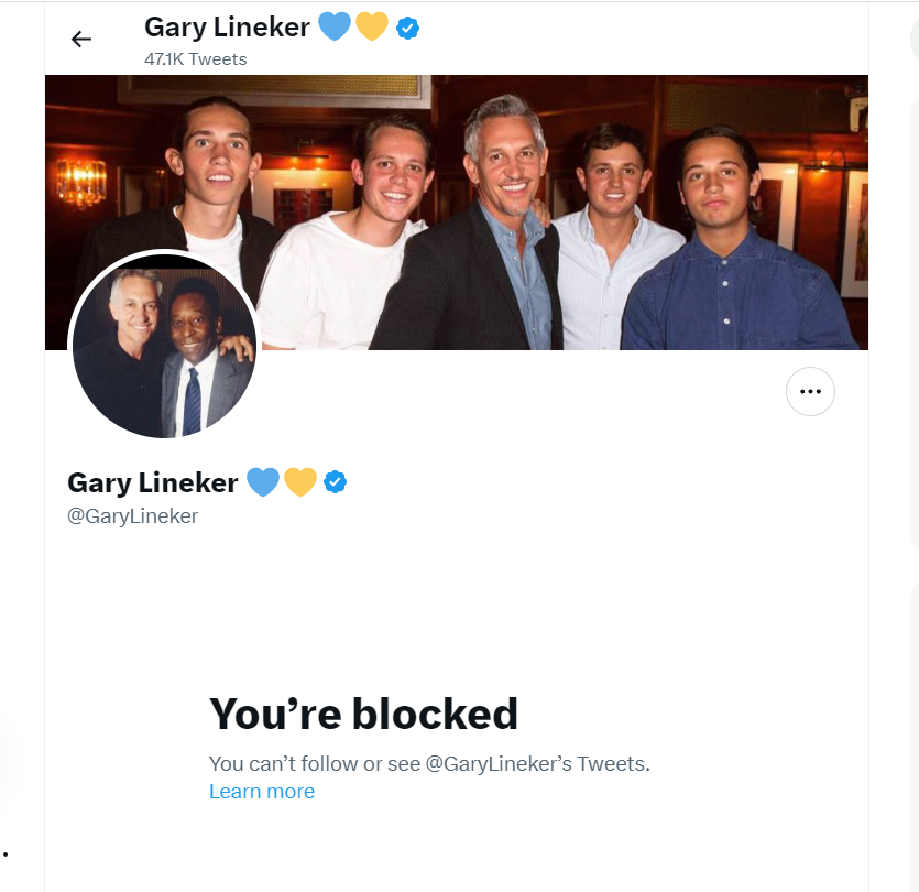 daveatherton's tweet photo. I don't think @GaryLineker liked my tweet. https://t.co/O4S5NQ5vxz