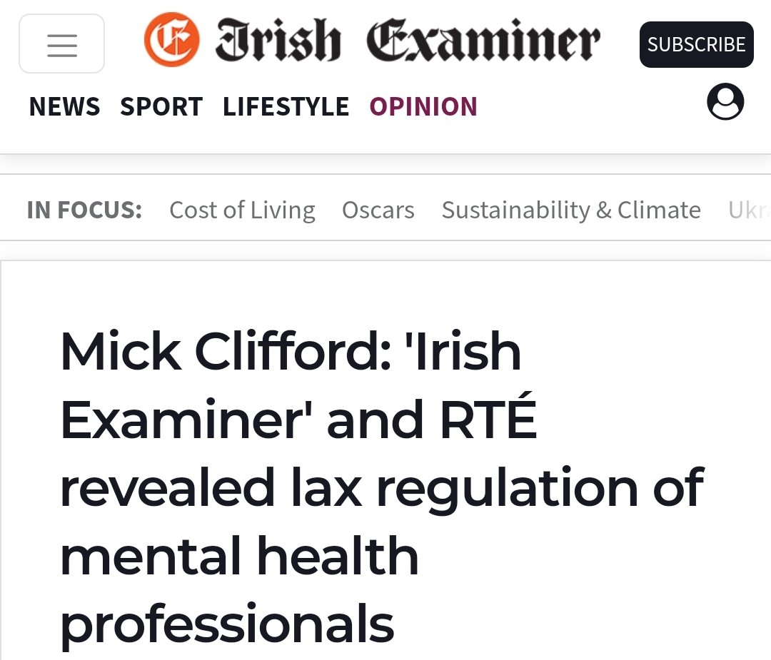 fionapettit71's tweet photo. 🧵@Mickcliff @irishexaminer has published article about Unregulated Psychologists today.
#rteinvestigates
Notice they don't name Goldsmith. 
Let's get #facts straight here.
@JoeLeogue wrote several articles about her in 2015, I contributed to those articles, so did @KajsaCork. https://t.co/qzzvfW92ej