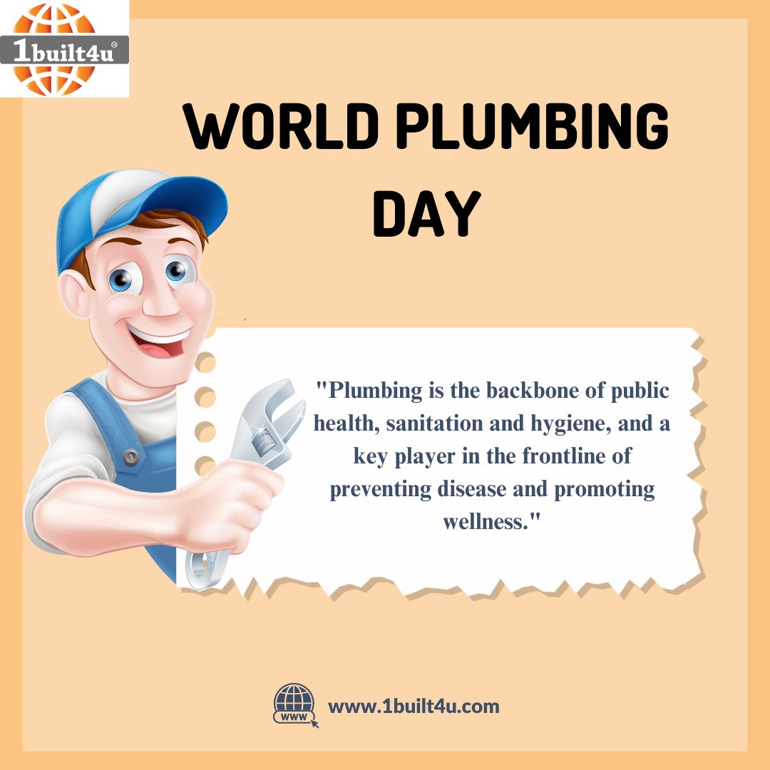 RT x.com/1built4udotcom… 'The unsung heroes who keep our homes and communities healthy - Happy World Plumbing Day!' #1built4u #WorldPlumbingDay #PlumbingHeroes #CleanWater #SafeSanitati…