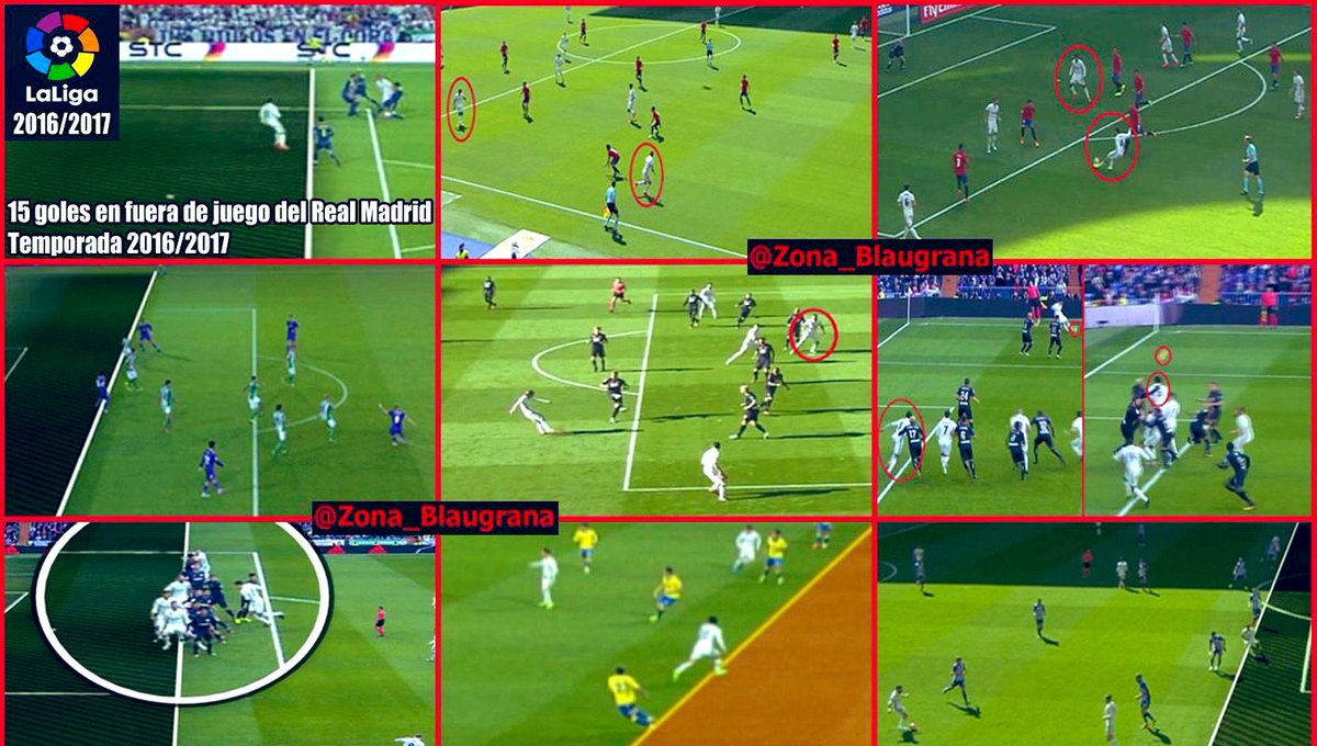 barccelonii2's tweet photo. "تخيل ان في موسم 2016/17 حقق ريال مدريد 27 نقطة من اهداف تسلل واضحة جداً كما وضح النهار"

وقتها ريال مدريد حقق الدوري، تخيل يقولون بنفس الموسم الحكم نيغريرا ساعد برشلونه؟، جنون !! https://t.co/nt54Jexhmz