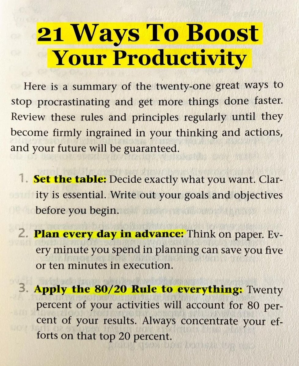SeekWiser_'s tweet photo. 21 Ways To Boost Your Productivity: 

1-3 https://t.co/u1NTSSmbP9