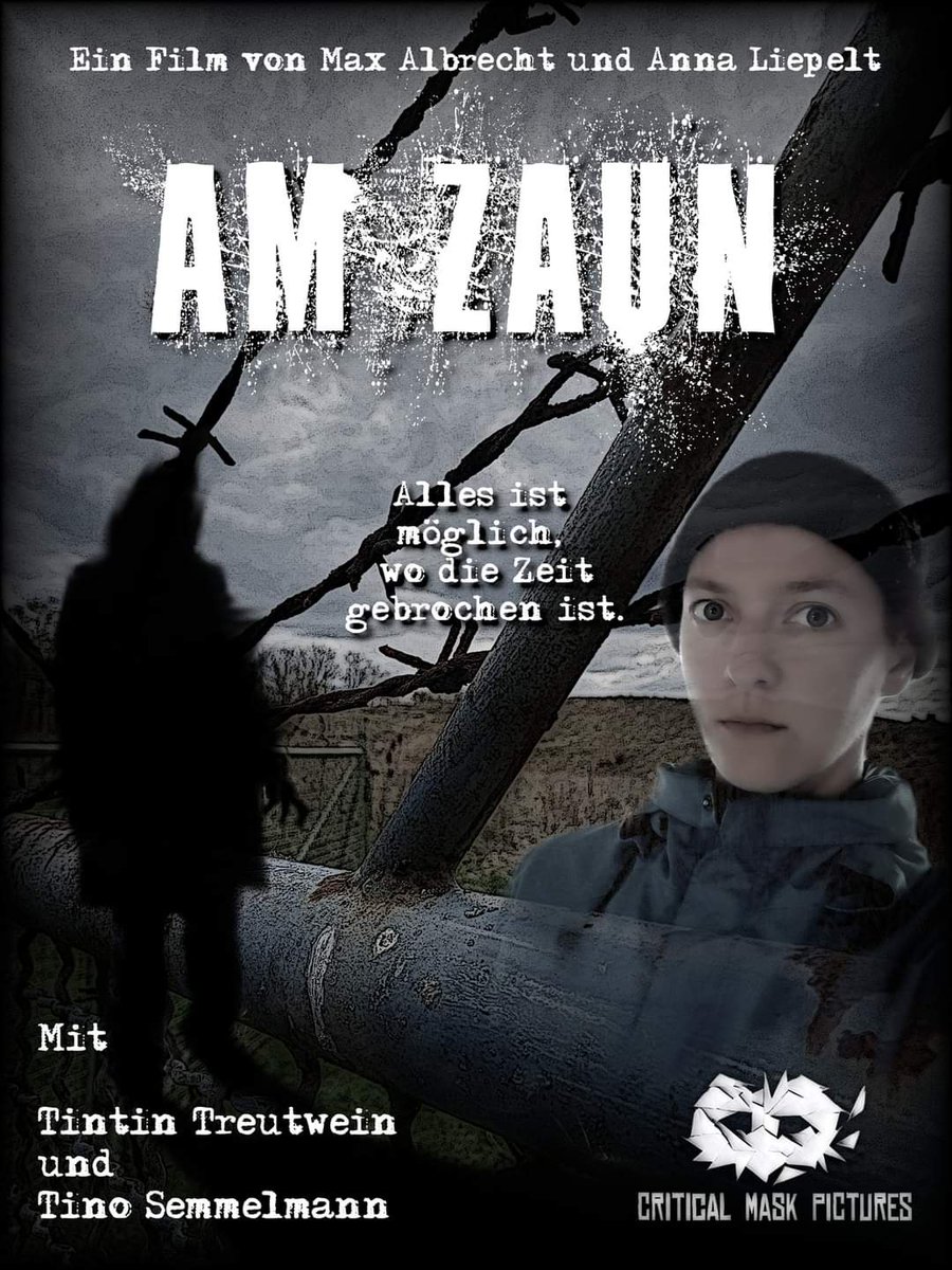 MaxCriticalMask's tweet image. Had a lot of fun designing a gritty indie Euro-horror poster for Am Zaun (when your combined cast/crew is only four, there seems little point in a billing block!) #indiefilm #horror #european