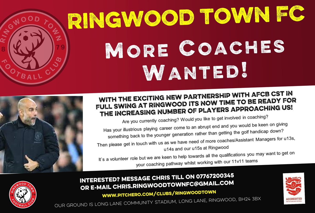 Jy_Taylor's tweet photo. Looking for a coach to work alongside me with our U14 Fire team. I've taken the side since we were U6s but they need some fresh ideas. Strong team, various academy players, all great mates. Fantasticly supportive parents and awesome training facility @RingwoodHub - get in touch! https://t.co/ns1HCssoRQ