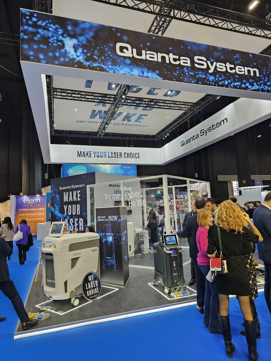 MedinovaTip's tweet photo. From first day yo #EAU23. We are waiting you in the great booth of @QuantaSystem with new technology lasers. https://t.co/tmC8mGXyk4