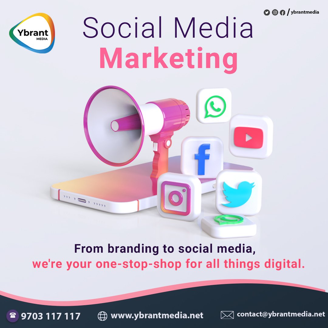 YbrantMedia's tweet photo. 🚀 Boost your #socialmediamarketing game with #YbrantMedia! 📈

We've got the perfect strategies to make your brand stand out in the crowded online world. 💪
Let us help you reach your target audience and achieve your marketing goals. 🎯

#DigitalMarketing #MarketingStrategy https://t.co/bIhfkKyf34