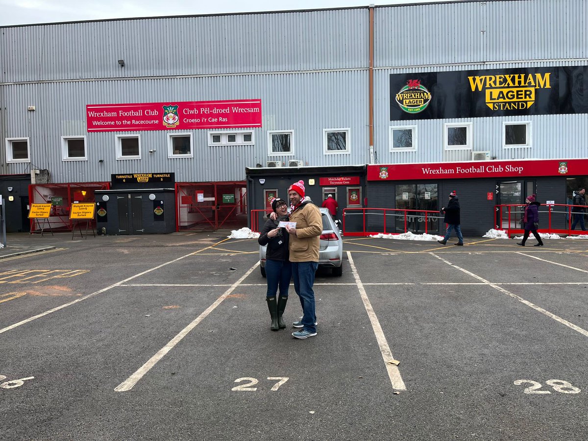 Who has two thumbs and tickets to the <a href="/Wrexham_AFC/">Wrexham AFC</a> game today?!?