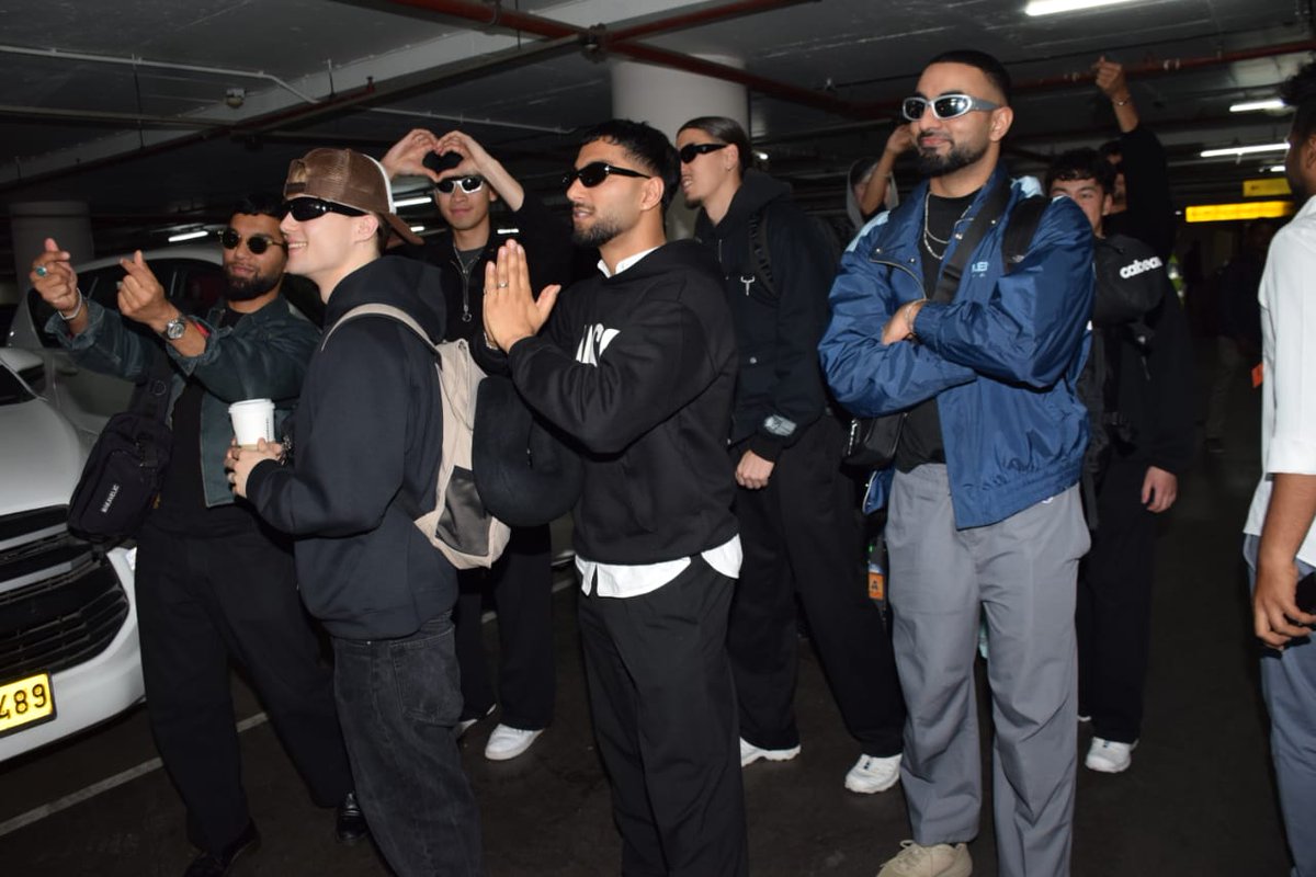 sharmilamaiti's tweet image. Norwegian hip-hop dance group #QuickStyle or The Quick Style arrive at Mumbai airport in style.