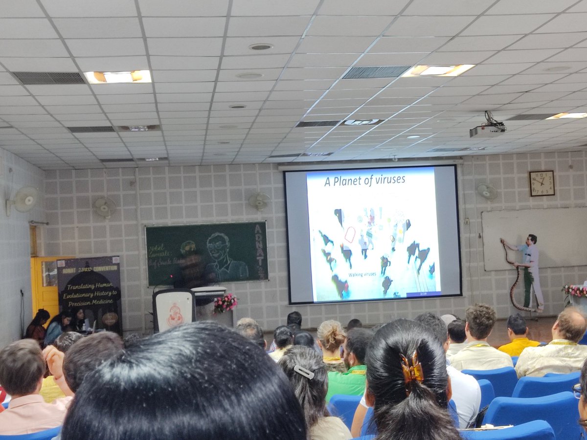 Navneet_iitk's tweet photo. Humans are walking Retro Viruses, 8% of human DNA is come from Retro Viruses (ERVs) 🤯 - Dr. Manvendra Singh .
#ADNAT2023 #ADNAT 
@gyanc7 @ADNAT2023 https://t.co/TT0eHurAHB