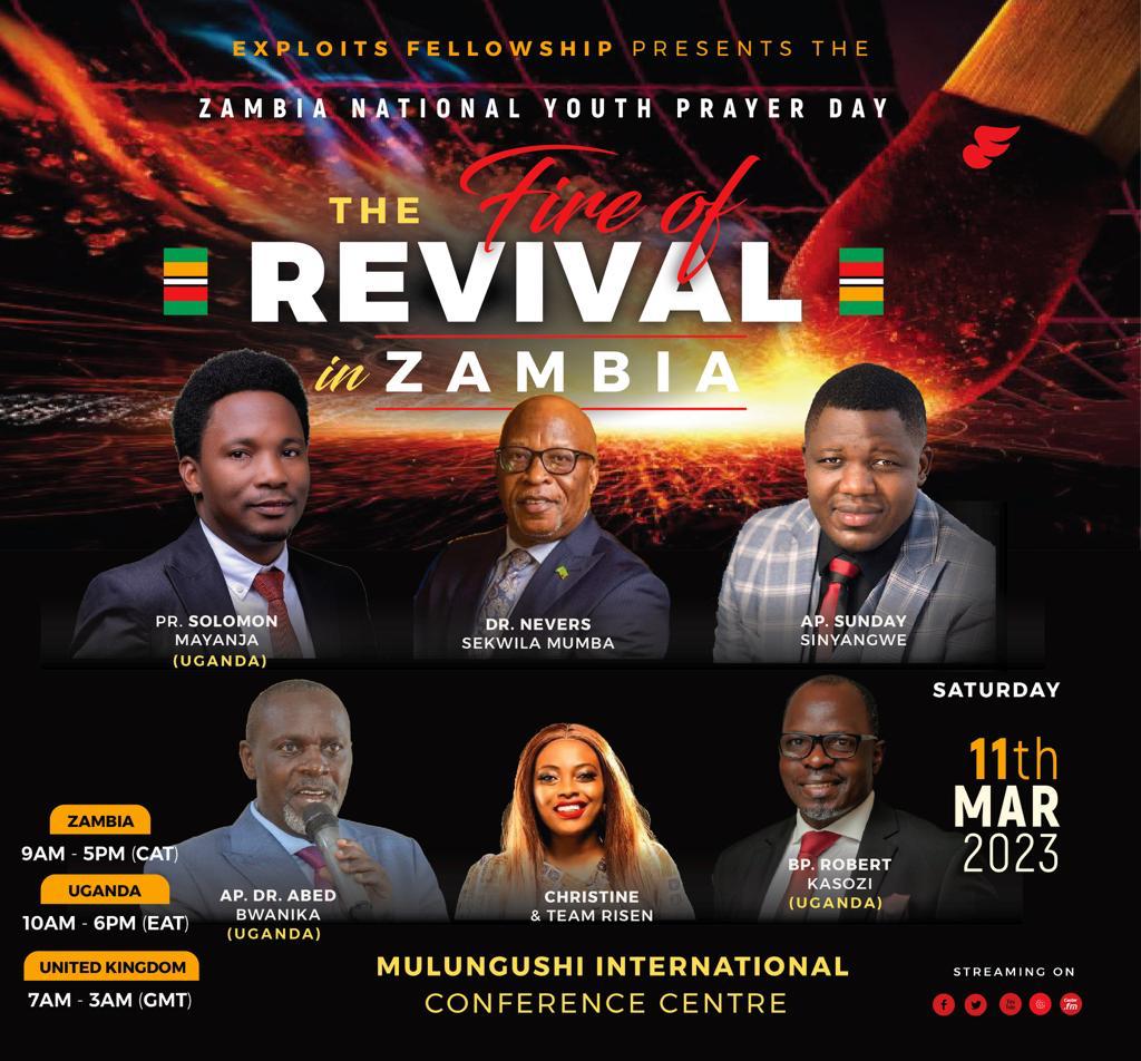 @FaithMaureenn #ExploitsFellowshipZambia 
#FiresofRevival we're live today at Mulungushi International Conference Center 9AM-5PM(CAT)
@_hazellove @TreasureKirabo1 @love_nagawa @its_Glane