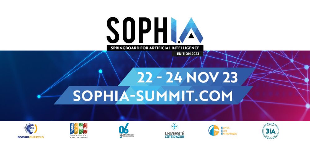 L'appel pr le <a href="/Summitsophia/">SophI.A Summit</a>, le forum international d'échanges entre les acteurs de la recherche académiques et privés ds le domaine de l'#IA, est ouvert jusqu'au 31/5 bit.ly/3ZZS6sR v/<a href="/Univ_CotedAzur/">Université Côte d'Azur</a> c/@3IAcotedazur @Sophia50ans #SophIAsummit #SophiaAntipolis #TerredIA