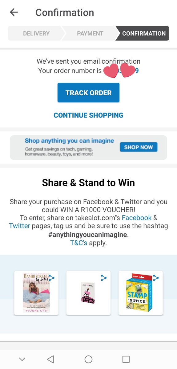 Thandoz's tweet image. Ready for the next bookclub read☺️
@TAKEALOT
#anythingyoucanimagine