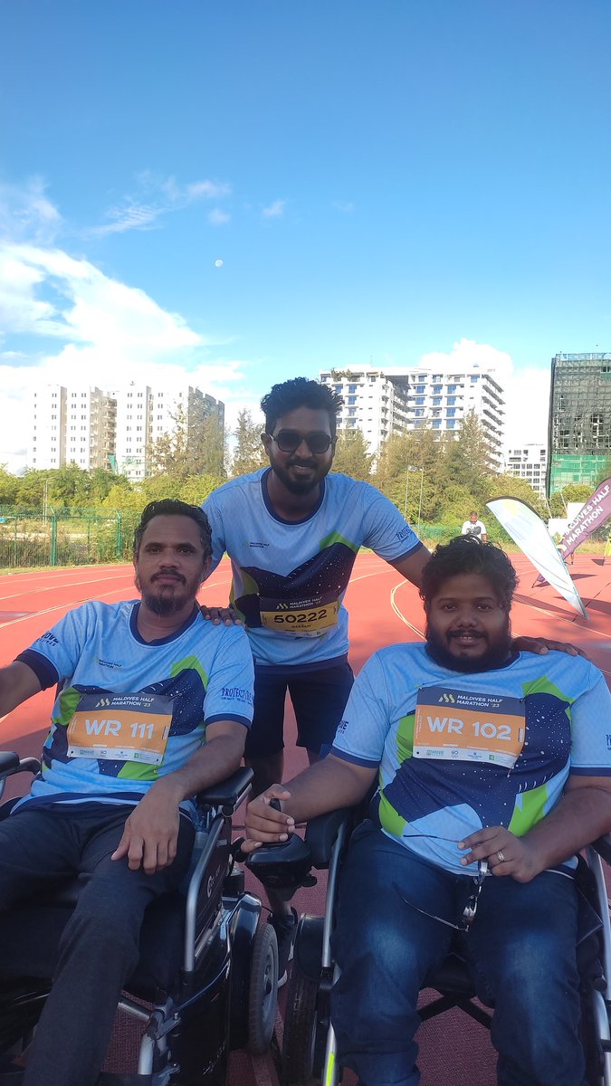 villijoali's tweet photo. We took part in the Maldives Half Marathon 2023 by @irunners 5km race in the wheelchair category. Here are some photographs of our team and some friends we met at the race. https://t.co/cbQH6WHTcP