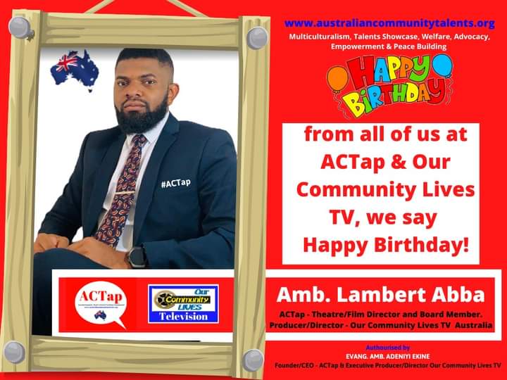 actaptalents's tweet photo. Please join us to Celebrate a Living Legend on the occasion of his Birthday.
From all of us at #ACTap &amp; #OurCommunityLives, we say 
Happy Birthday Amb. Lambert Abuchi 

Join ACTap via: https://t.co/nHFpyIXUSy

#ACTapTalents #ACTapAwards #OCLivesC31 #happybirthday https://t.co/TXZRcydEiL