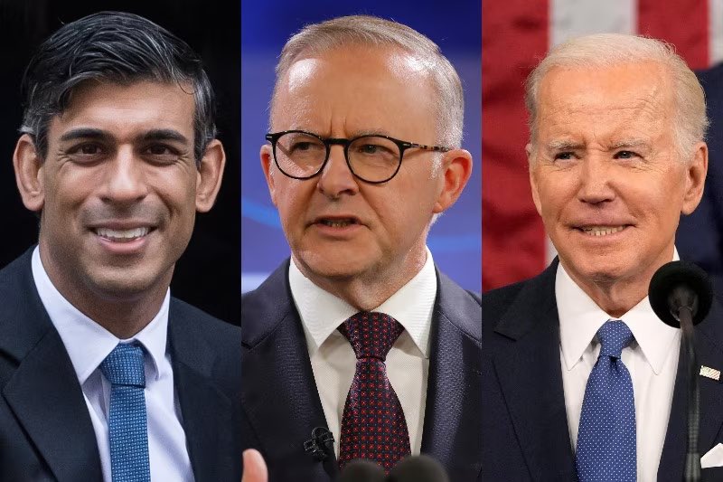 The PM has now departed India and flying to the USA to meet the leaders of the UK and the USA in San Diego, for #AUKUS discussions to finalise an agreement around the future of Australia's #submarine fleet. <a href="/AUKUSforum/">AUKUS Forum 🇦🇺🇬🇧🇺🇸</a> 

See amp.abc.net.au/article/102079…