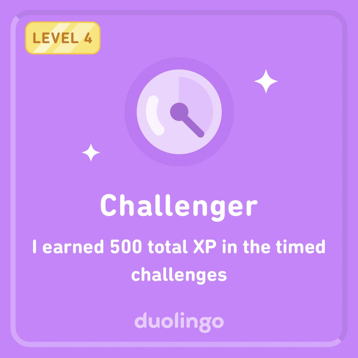 I earned an achievement on Duolingo! It’s free, fun, and effective for learning languages.