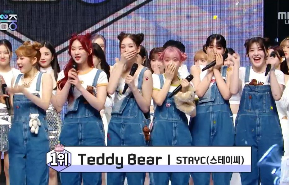Teddy Bear 6th win !!!🏆🧸 
STAYC 1st place on Music Core finally🔥