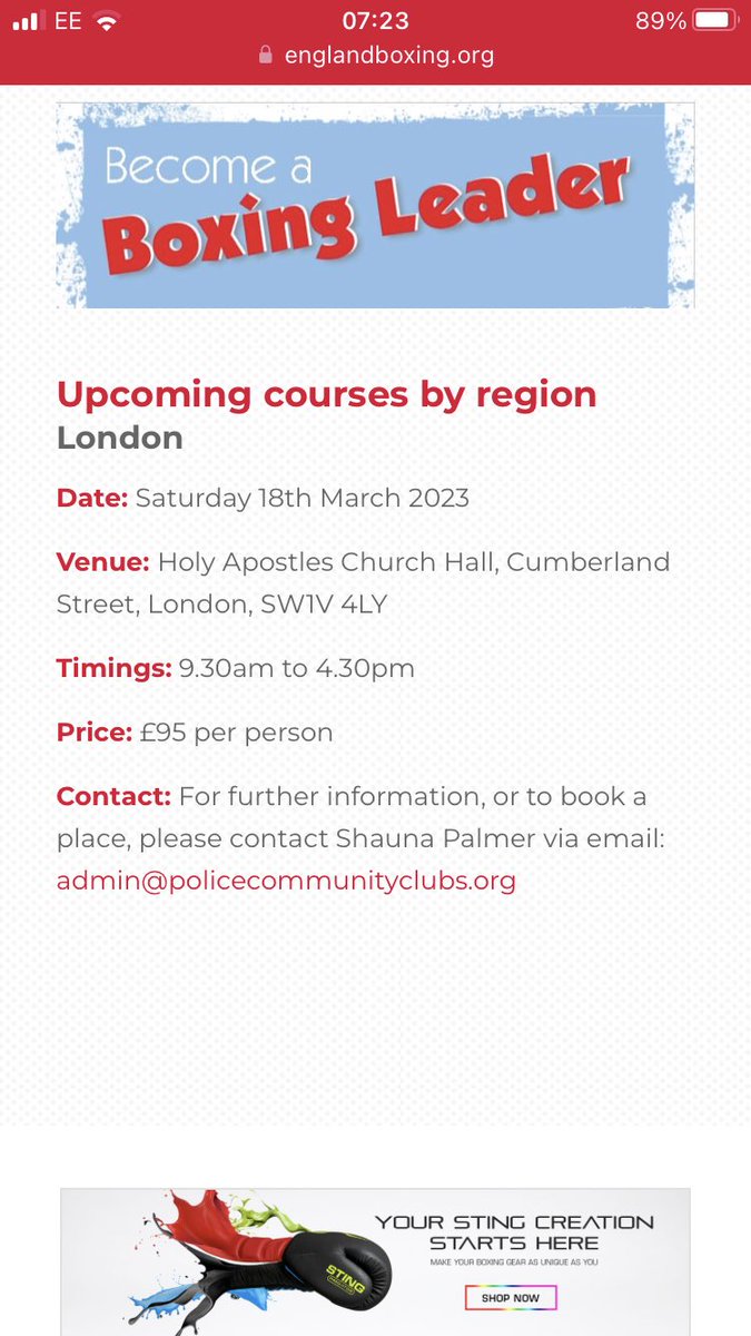 michael hunter (@mikehunter1965) on Twitter photo Not long now till I deliver the <a href="/England_Boxing/">England Boxing</a> <a href="/GbClubs/">POLICE CLUBS GB</a> one day Leaders Course.
A one day course for 15 yrs and upwards.
Ideal for those wishing to develop their boxing skills and coaching experience.
#GrassRootsCoaches Not long now till I deliver the <a href="/England_Boxing/">England Boxing</a> <a href="/GbClubs/">POLICE CLUBS GB</a> one day Leaders Course.
A one day course for 15 yrs and upwards.
Ideal for those wishing to develop their boxing skills and coaching experience.
#GrassRootsCoaches
