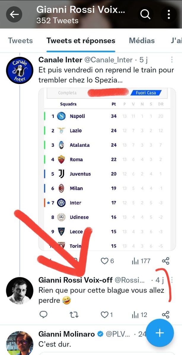 RossiVoix's tweet photo. @Canale_Inter j'avais dit quoi ?
Jamais parler dans le foot. Jamais.
(Pureeeeee j'aurais du parié 😅🤣) https://t.co/7g1azoNcl5