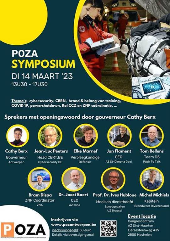 Komende dinsdag nog zin om iets bij te leren over noodplanning en ziekenhuizen? De inschrijvingen zijn nog open! ➡️ pozantwerpen.be

@DNPPROVANT <a href="/CampusVesta/">Campus Vesta</a> <a href="/_PGRM/">Postgraduaat Rampenmanagement</a> <a href="/BZAntwerpen/">Brandweer Zone Antwerpen</a> <a href="/noodplanningvbr/">Noodplanning Vlaams-Brabant</a> <a href="/Nood_Waterkant/">Noodplanning </a> <a href="/CrisiscenterBE/">CrisisCenter Belgium</a> <a href="/k_meesters/">Kenny Meesters</a>

Men vertelle het voort!