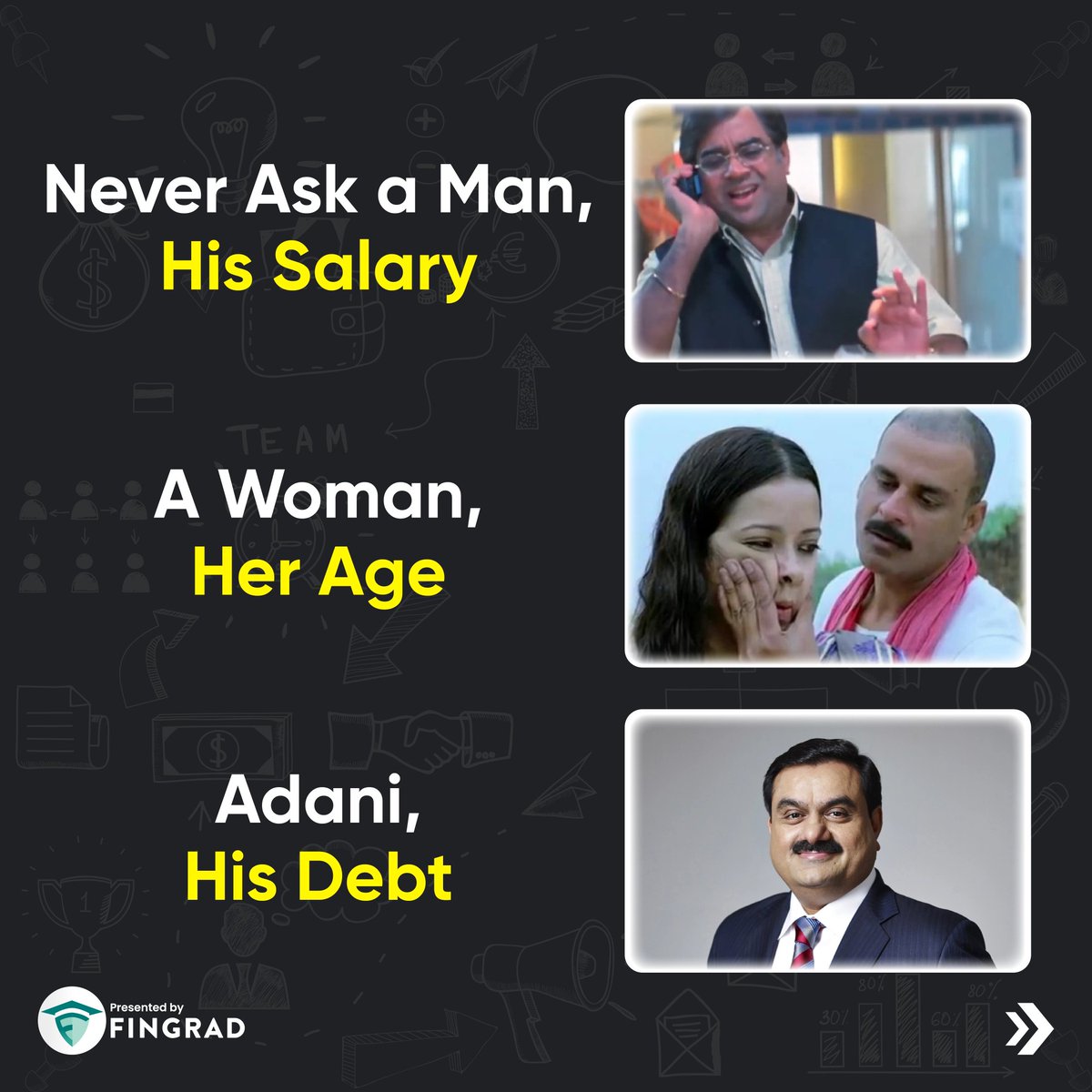 TradeBrainsGrp's tweet photo. Never ask... -  A thread 🧵

1. Adani

(1/5) https://t.co/jvhZ7WEk7I