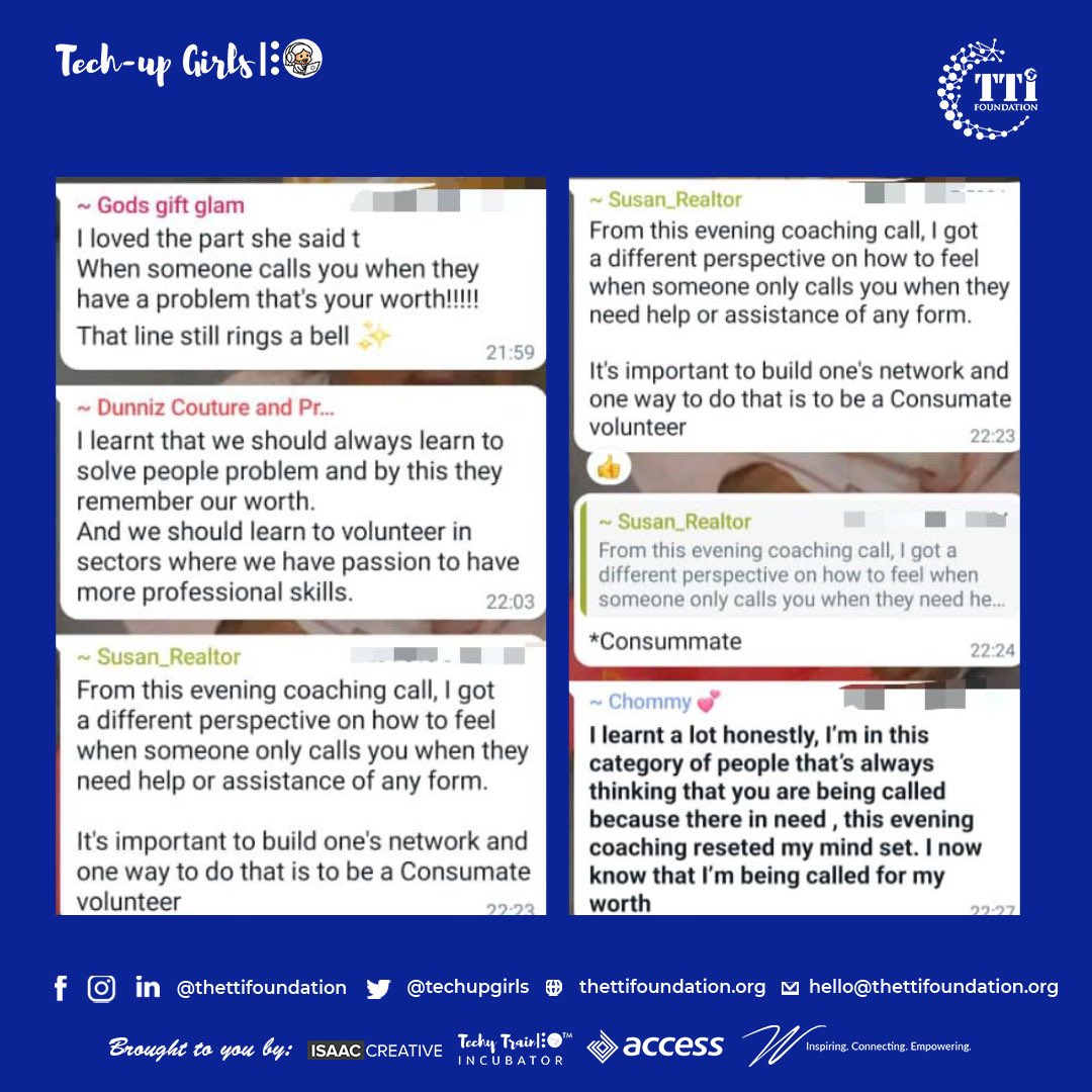 hertechytrain's tweet photo. Thank you so much Barr. Favour Ibekwe for an impactful session at the Tech Up Girls Cohort 7 coaching call. It was absolutely impactful and engaging.
#thettifoundation #coachingcall #techupgirls7 #techupgirlsinitiative https://t.co/D5l0H1pzaN