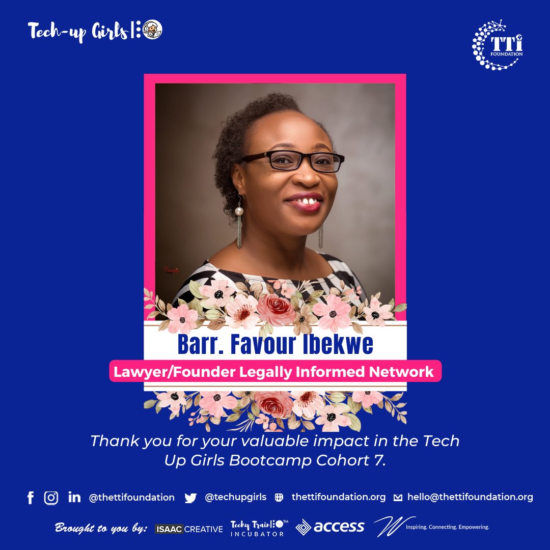 hertechytrain's tweet photo. Thank you so much Barr. Favour Ibekwe for an impactful session at the Tech Up Girls Cohort 7 coaching call. It was absolutely impactful and engaging.
#thettifoundation #coachingcall #techupgirls7 #techupgirlsinitiative https://t.co/D5l0H1pzaN