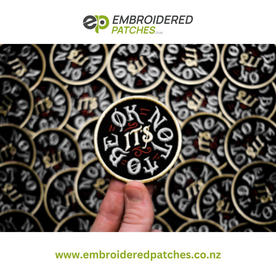 “ ITS OK NOT TO BE OK” CUSTOM EMBROIDERY PATCHES AVAILABLE NOW😃

🌐embroideredpatches.co.nz

#embroiderypatches #irononpatches #badges #custombadges #custompatches #boyscoutbadges #PVCpatches #patches #HURvBLU #MCRAUCKLAND #NRLRoostersWarriors #DRUvCRU #SuperRugbyPacific #Drua