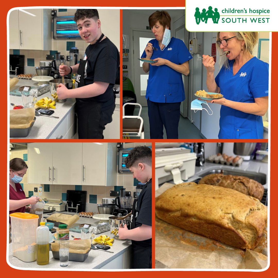 CHSW's tweet image. Jack challenged Kerry, our chef at #LittleHarbour, to a banana cake #bakeoff🍌 Jack loves to visit with mum Steph for bereavement support to remember the precious #memories he made with his sibling, Daniel, who passed away 🌟 Jack's cake won! Kerry better watch out... 🍰

#chsw