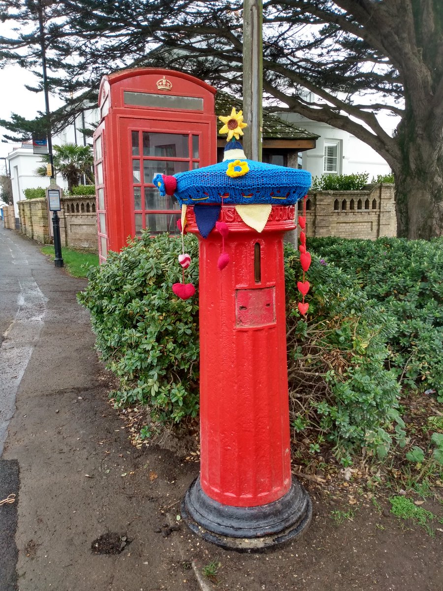 Victorian pillar box with telephone box companion near Mudeford Quay, Dorset. #PostboxSaturday