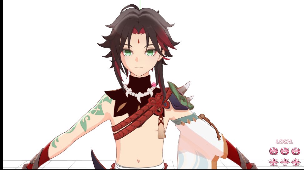 AizawaAoi1208's tweet photo. 成功に近いぞ！
原神風の赤魈くん！
尝试做贴图ing！！谢谢我的酸梅哥教会我做光照贴图！！呜呜呜世界真美好🥲
#魈 #赤魈 https://t.co/mlh5tXg3ZB