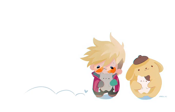 vash reminds me of pompompurin#TRIGUNSTAMPEDE 
