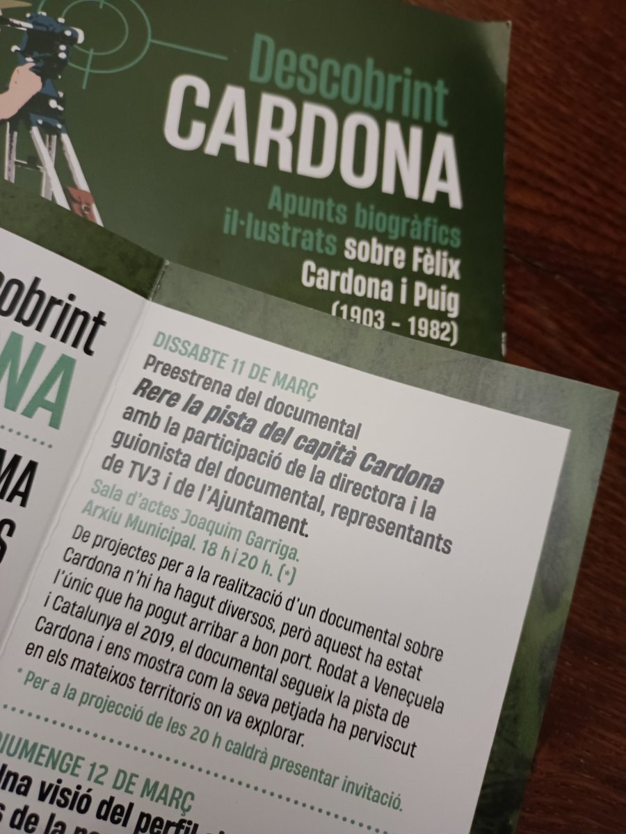 lurdesborrell's tweet image. Aquesta tarda, preestrena del documental 'Rere la pista del capità Cardona', de @PemonFilms @ajmalgrat @CCMA_cat
Un projecte ambiciós que permetrà conèixer un malgratenc que va cartografiar Veneçuela i va conviure amb el poble indígena.
Molt per descobrir i molt per aprendre.