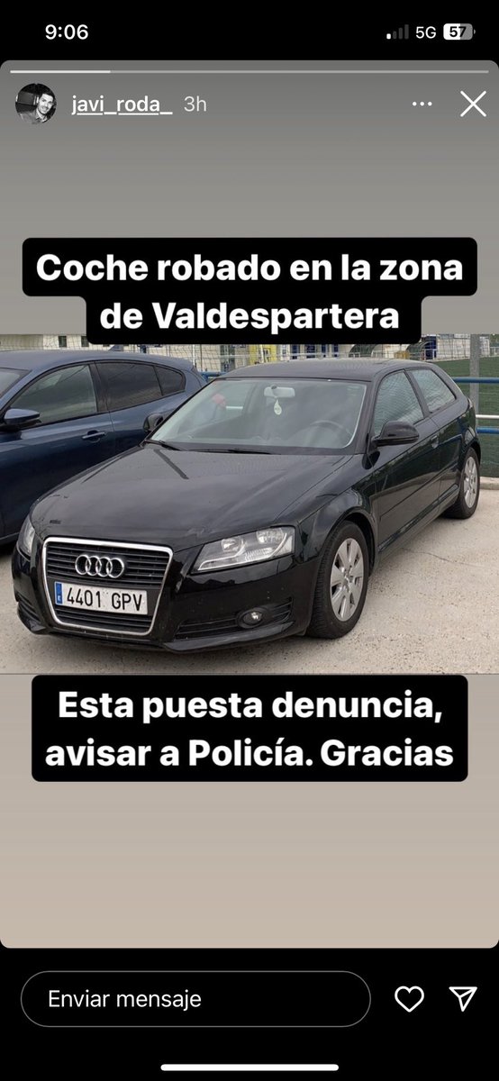 1jesusroda's tweet photo. POR FAVOR, COMPARTIR, COCHE ROBADO EN ZARAGOZA, ZONA DE VALDESPARTERA, CALLE LA CAZA https://t.co/Pe3k4rPOEd