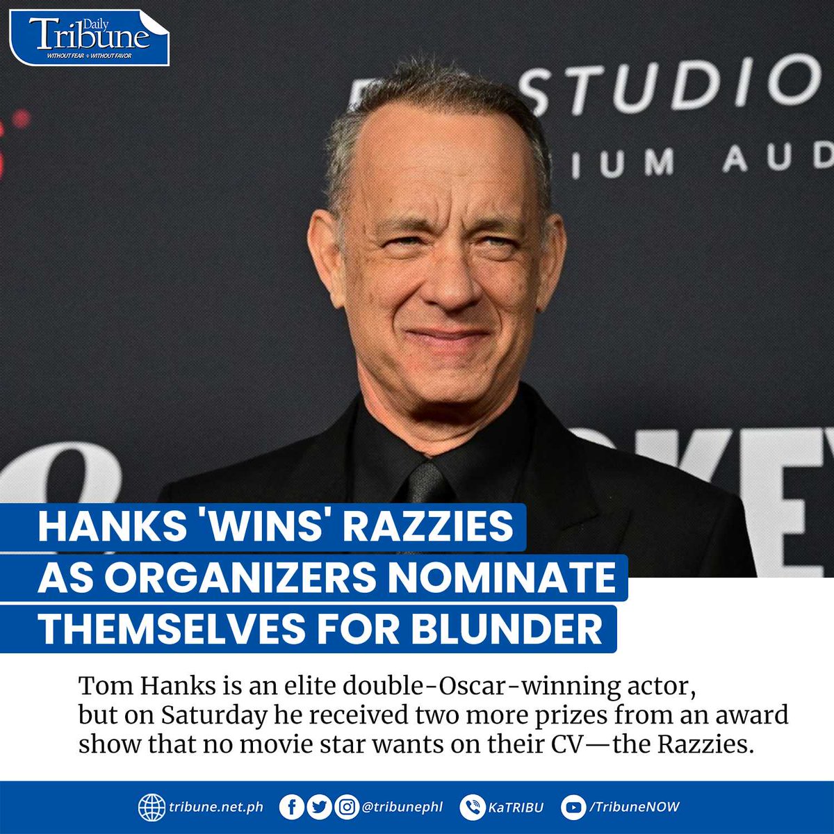 Daily Tribune on Twitter of the parody prizes, which