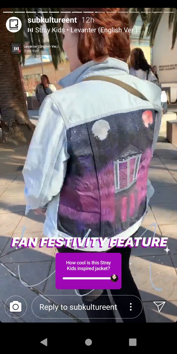 modiamond95's tweet photo. Remember that time in 2020 literally right before things shut down and SKZ was on tour. We were in San Jose and I painted the back of a denim jacket for my sister that was themed after Levanter and it ended up on Subk's stories?? Yeah I miss early 2020 and the things I use to do https://t.co/Um6wJupapE