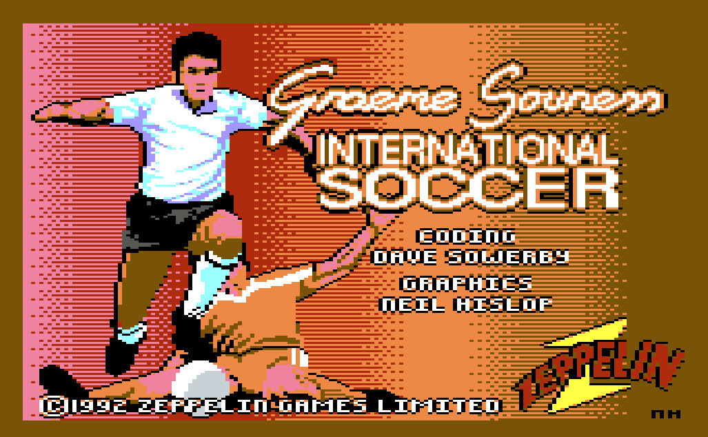#Commodore64 Screenshot of the Day:
Graeme Souness International Soccer
Published by Zeppelin Games (1992)
Drawn by Neil Hislop

FREEZE64.com
#C64 #PassionForTheCommodore64