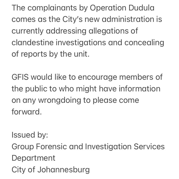 CoJ Group Forensic and Investigation Service tweet media