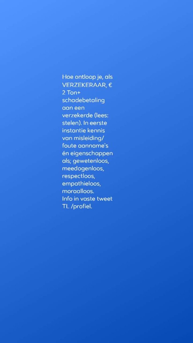 GBeerdsen's tweet photo. Svp RT.
DMW en @unigarantnl !! Verschuil niét achter de gemanipuleerde Kifid uitspraak.
U hebt nu 8 jr van mijn leven naar de kl.... geholpen.
Daarom, néém verantwoording voor ÚW nalatigheid! LOS DIT EERLIJK OP!
Emailadres is bekend!
Info TL/profiel.
@AutoriteitFM
#unigarant.nl https://t.co/CG35aqN7XZ
