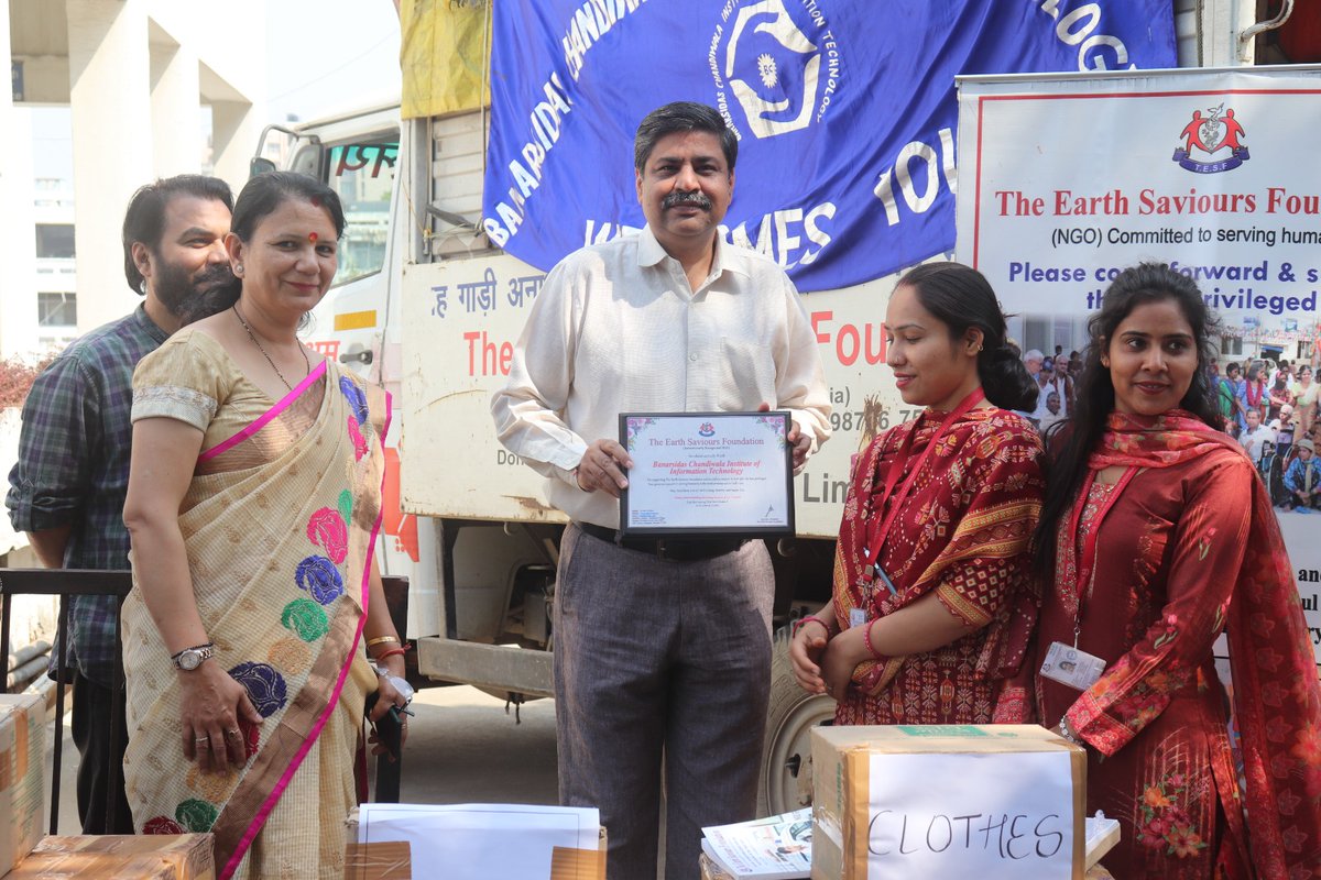 BCIIT conduct Donation Drive on Founder’s Day of Shri Banarsidas Chandiwala Sewa Smarak Trust Society (SBCSSTS) for Earth Saviours Foundation on 10th March 2023 
Kudos to us, BCIIT family . It was truly and honour to be a part of such noble cause .  
#BCIIT #donation