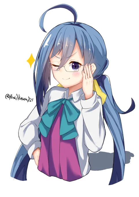 #艦これ #清霜 #イラスト#絵柄が好きって人にフォローされたい 毎日投稿18日目戦艦への道「武蔵の眼鏡」 