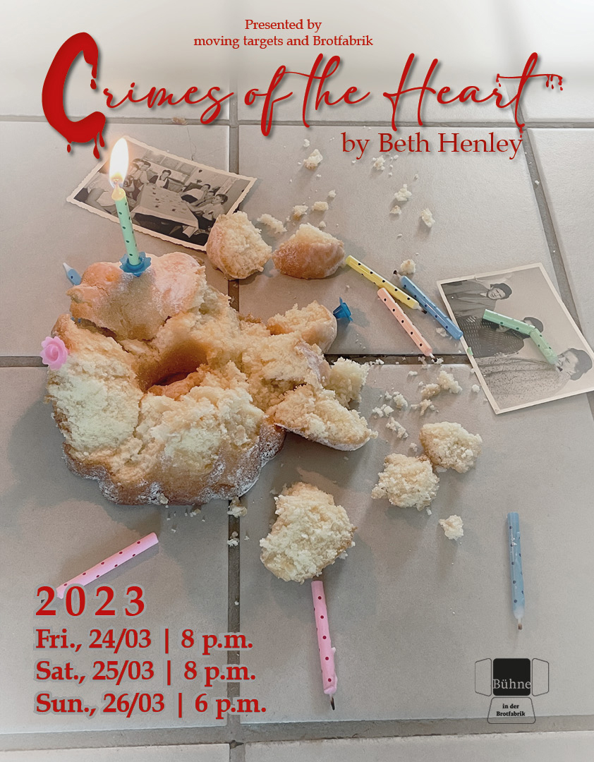 We <3 moving targets! Don't miss their production of "Crimes of the Heart" at the <a href="/bfbbn/">Brotfabrik Bühne Bonn</a> #Brotfabrik from 24-26 March.  Tickets available through bonnticket.de