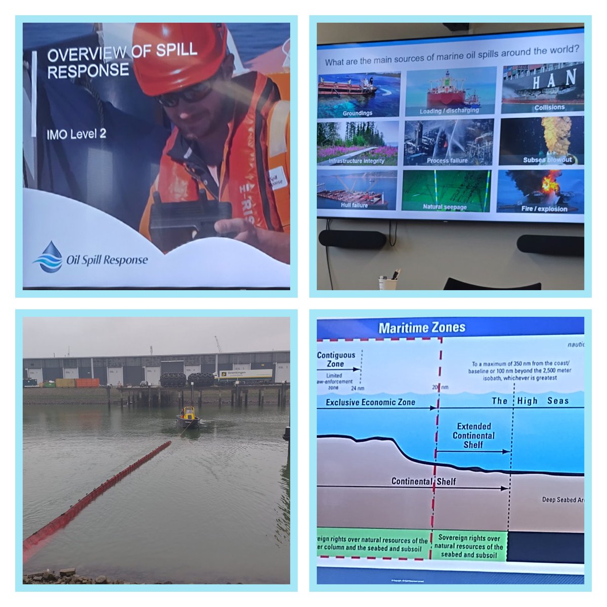 Last week I followed the OSRL course IMO 2 together with the representatives of <a href="/HEBOMaritiem/">HEBO Maritiem</a> and <a href="/PortOfRotterdam/">Port of Rotterdam Authority</a>. We prepared ourselves with very good interactions for the consequences of potential Oil spills.
Big thanks to Maria and Mark from OSRL for the meaningful lessons.