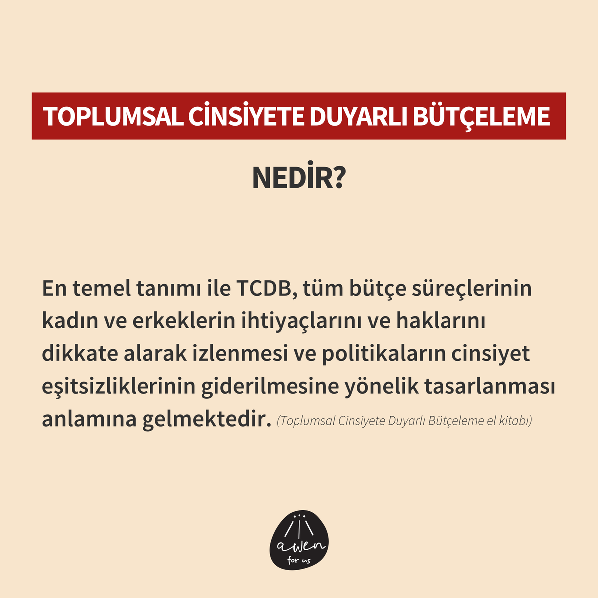 AwenforUs's tweet photo. Belediyelerde “Toplumsal Cinsiyete Duyarlı Bütçeleme” konusunda Ayşe Kaşıkırık, Ece Öztan, Hilal Dokuzcan, Melek Toprak ve Sevilay Karapınar’ın katkılarıyla hazırlanan “Belediyeler İçin Toplumsal Cinsiyete Duyarlı Bütçeleme El Kitabı” yayınlandı. 
@kureselesitlik @aysekasikirik_ https://t.co/MZLMy43ETC