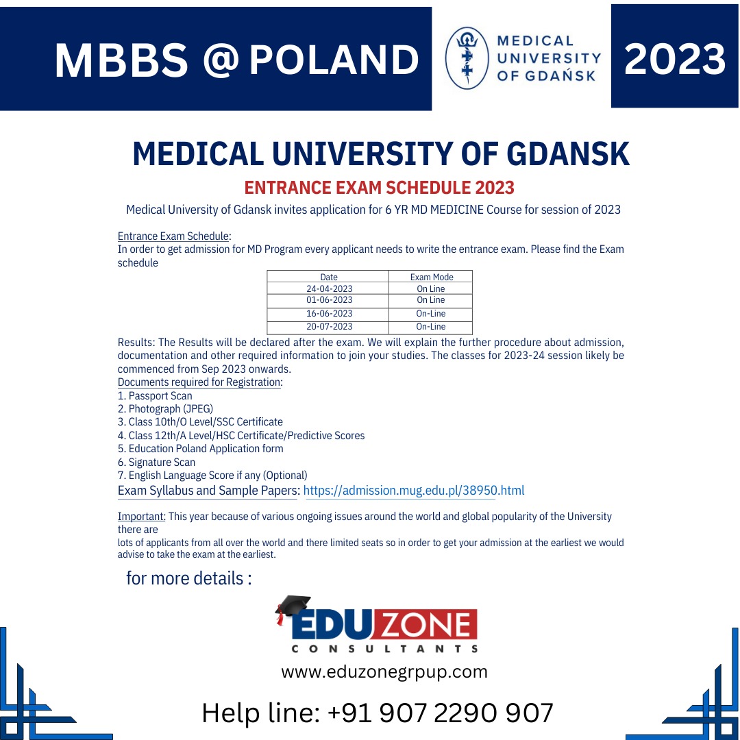 MBBS at Poland 2023 Intake.
Entrance Exam Schedule 2023 - Apply Immediatly
Contact - 907 2290 907
-
-
-
-
-
#mbbsinabroad #mbbsinphilippines #studymbbs #medschool #motivation #fmge #neetcoaching #medicalschool #jee #biologymemes #mbbsmemes #abroad #usmlestep #usmle #jeemains