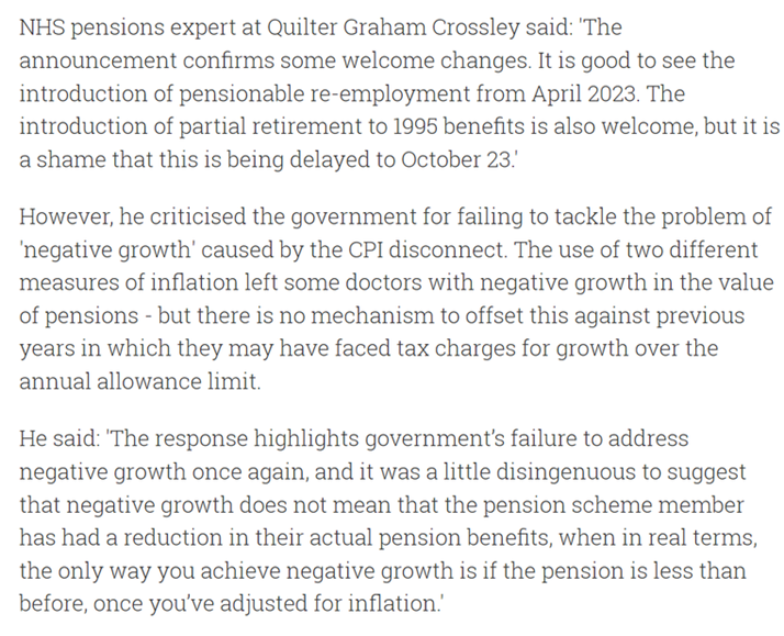 gdcuk's tweet photo. Good to talk to @GPonlinenews @nickbostock about NHS pensions changes 

Article is well worth reading👏
(includes comments from @Vish_Sharm &amp; @goldstone_tony) : 

https://t.co/LVklJOgscg

Changes in the right direction, but fall short for many, especially those who are mid-career https://t.co/utA0wHVxBa