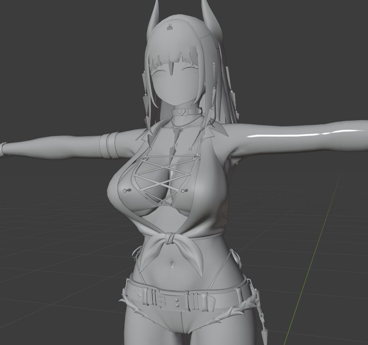 ちょうどいいのでBlenderで少し形を整えてやり直すのだ! 