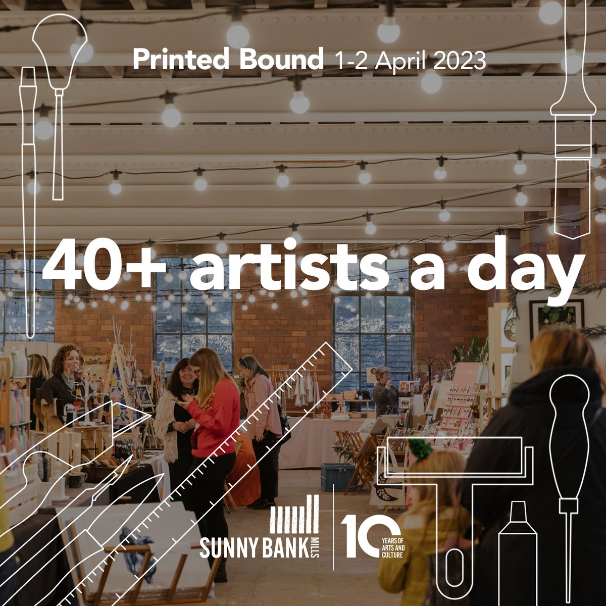 sunnybankmills's tweet photo. Today marks 3 weeks until Printed Bound 2023. Join us for a weekend celebrating the art of printmaking and artists' books with over 40 stalls per day, workshops, demos and more!
More info & tickets > https://t.co/caGtBABJ1C
#SunnyBankMills #Leeds #PrintedBound #PrintFair https://t.co/lHWsI53zJQ