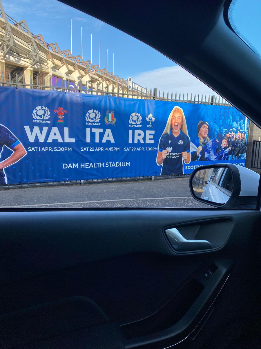McLarenHSPE's tweet photo. Turning up to Murrayfield and seeing FP Eva D  on the banner 💙 @EvaDonaldsonn https://t.co/oGmAoLJRkk