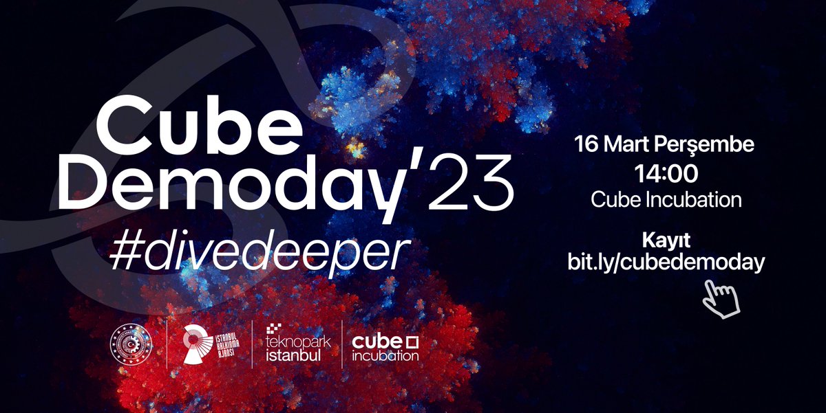Derin Teknoloji odaklı girişimlerin sahne alacağı Demoday 16 Mart’ta <a href="/cubeincubation/">Cube Incubation</a>’da gerçekleşiyor. <a href="/teknopark_ist/">Teknopark İstanbul</a> 

Demoday’de yerini almak için bit.ly/cubedemoday bağlantısına tıkla! 🪸 #divedeeper