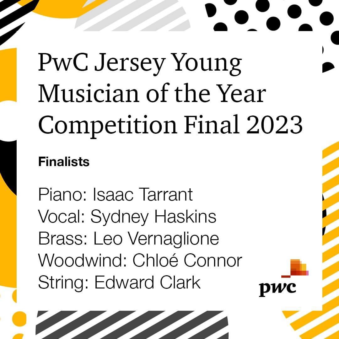 Wishing Chloé, Edward, Isaac, Leo and Sydney the best of luck this evening. All five competitors are Winners of their respective heats &amp; tonight's Final comes after years of practice and determination, there are a few seats remaining - don’t miss out artscentre.je/whats-on/pwc-y…